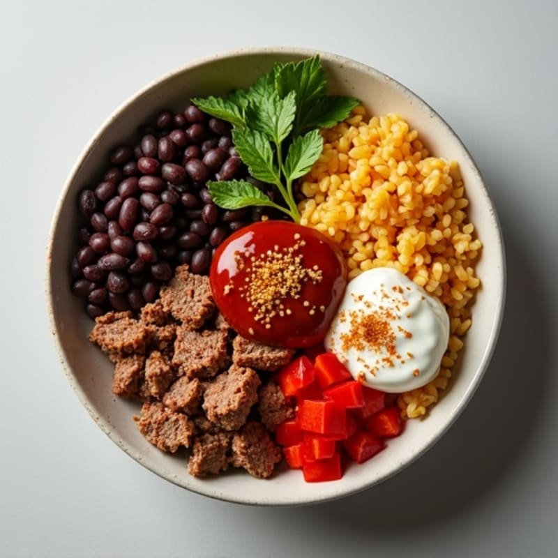 Seasoned Ground Beef Bowl with Special Sauce