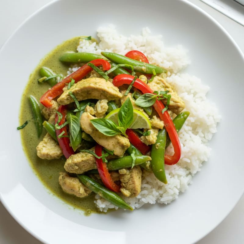 Thai Green Curry Chicken with Jasmine Rice