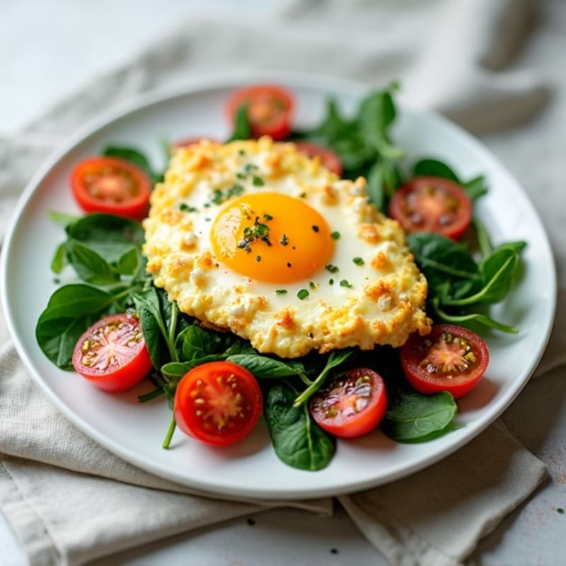 Creamy Feta and Spinach Egg Scramble