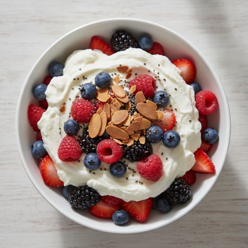 Creamy Greek Yogurt Protein Parfait with Berries