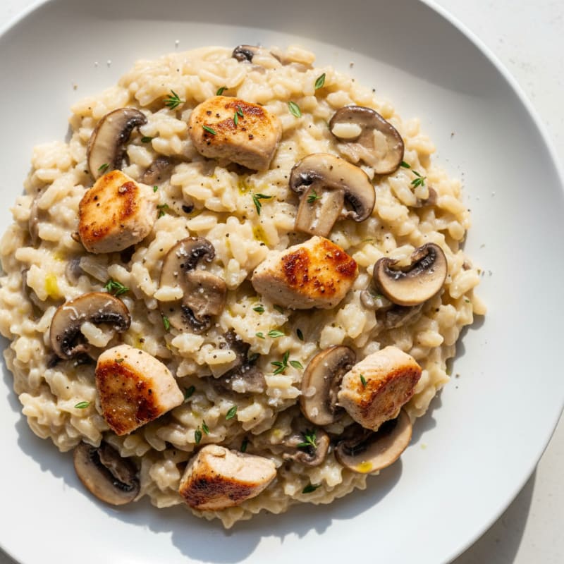 Creamy Mushroom Risotto with Parmesan