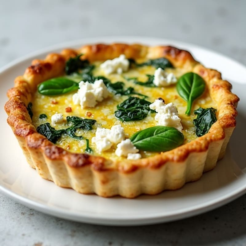Protein-Packed Spinach and Feta Crustless Quiche