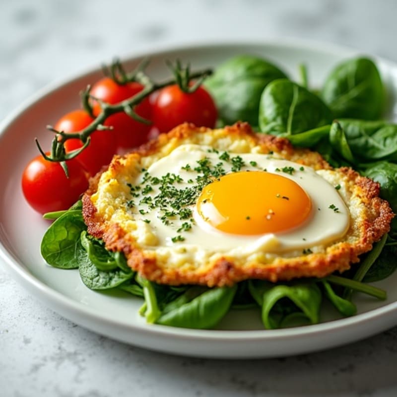 Creamy Cottage Cheese Egg Bake with Fresh Herbs