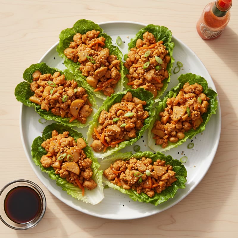 Ground Chicken Asian Lettuce Wraps