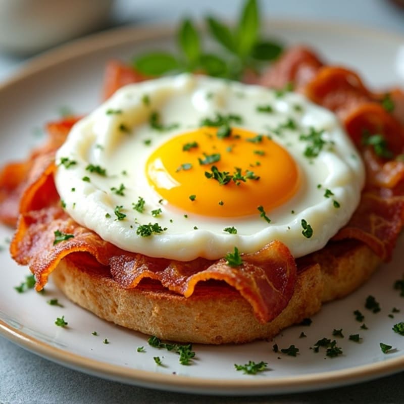Herb-Garlic Cloud Eggs on Toasted Sourdough