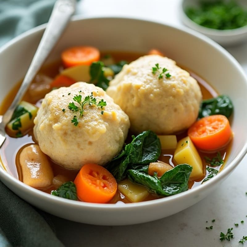Chicken and Vegetable Stew with Fluffy Herb Dumplings