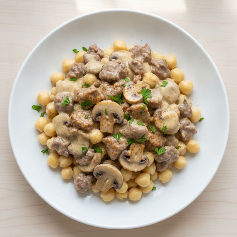 Beef Stroganoff with Creamy Mushroom Sauce