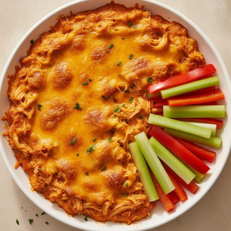 Buffalo Chicken Baked Dip with Cheese