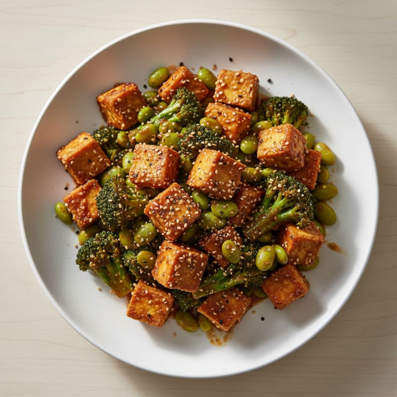 Crispy Sesame Tofu Stir-Fry