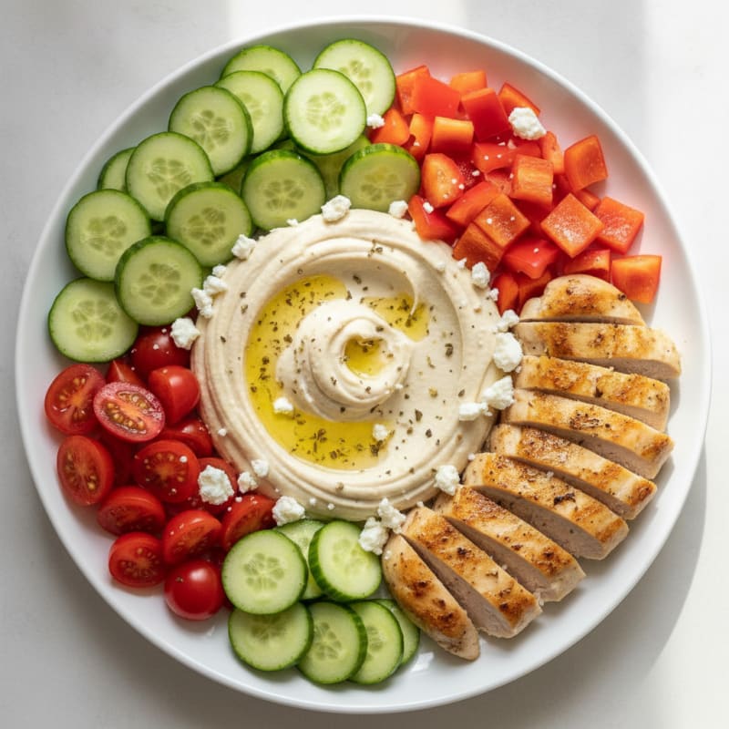 Mediterranean Hummus Vegetable Platter