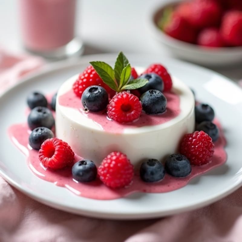 Silky Vanilla Protein Yogurt with Mixed Berries