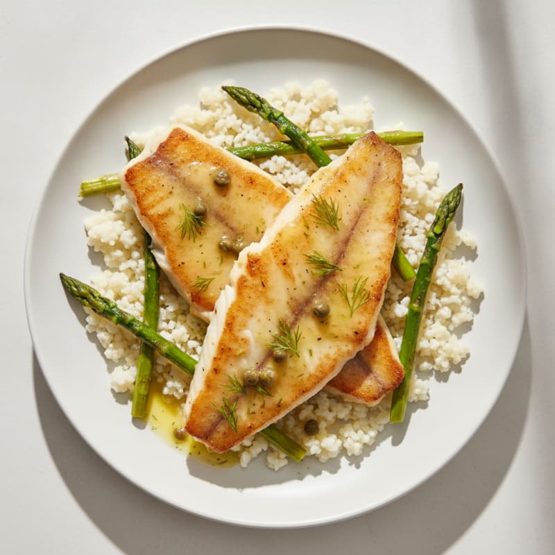 Pan-Seared Plaice with Lemon-Dill Sauce