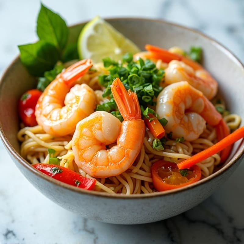 Lemongrass Ginger Shrimp Noodle Bowl