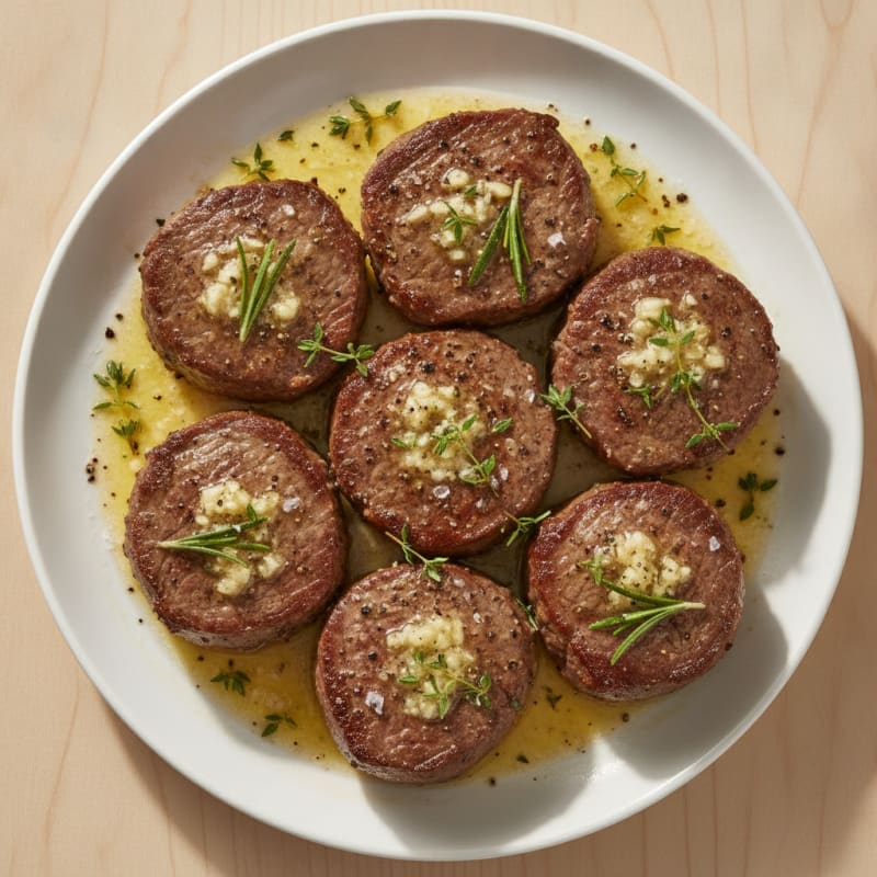 Pan-Seared Steak with Garlic Herb Butter