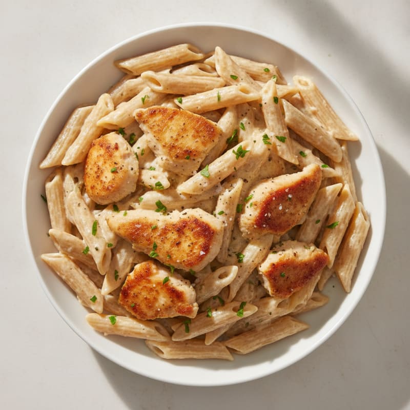 Garlic Parmesan Chicken Alfredo Pasta