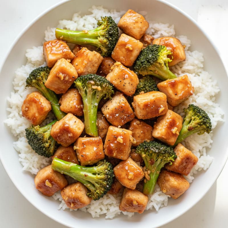 Honey-Garlic Chicken and Broccoli Bowl