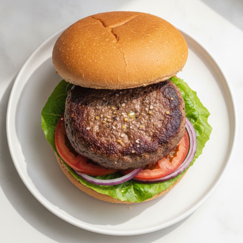 Classic Beef Burger with Toasted Bun