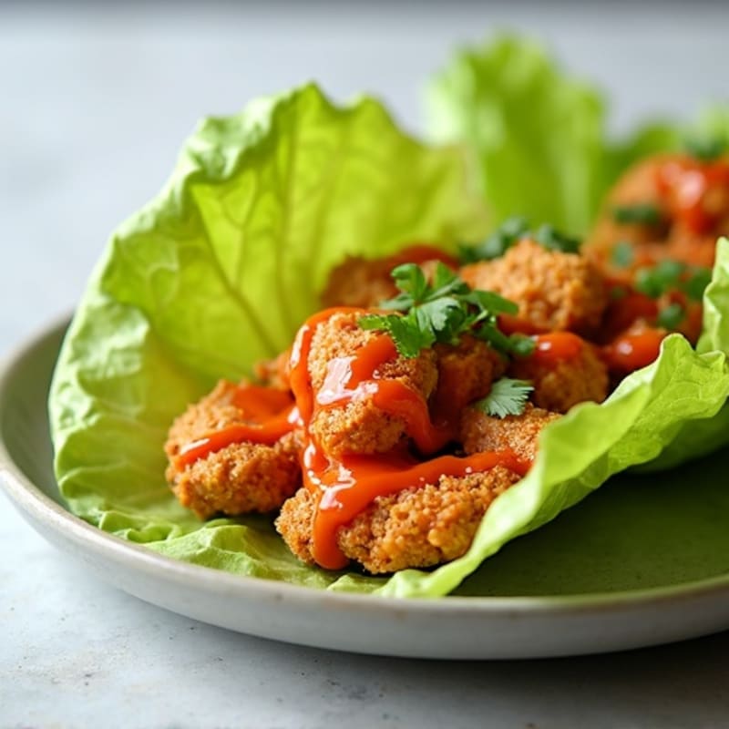 Crispy Buffalo Chicken Lettuce Wraps