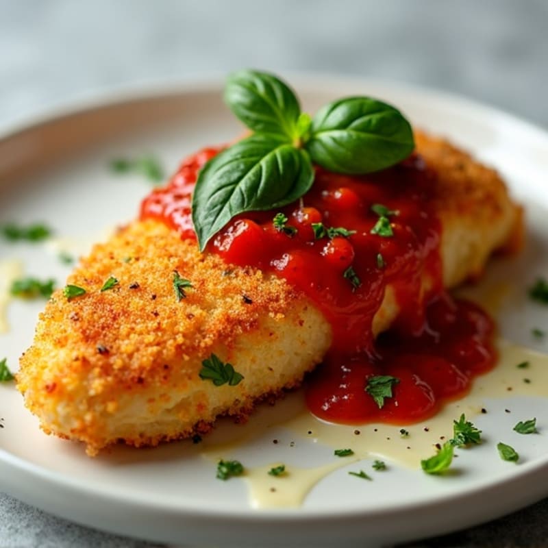 Crispy Baked Chicken Parmesan with Fresh Herbs