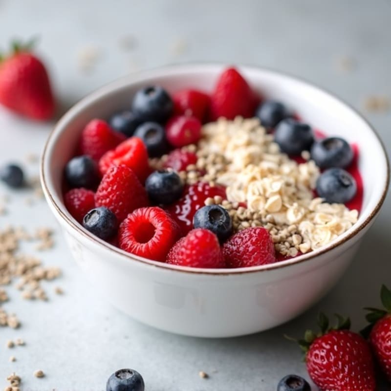 Healthy Berry Protein Overnight Oats