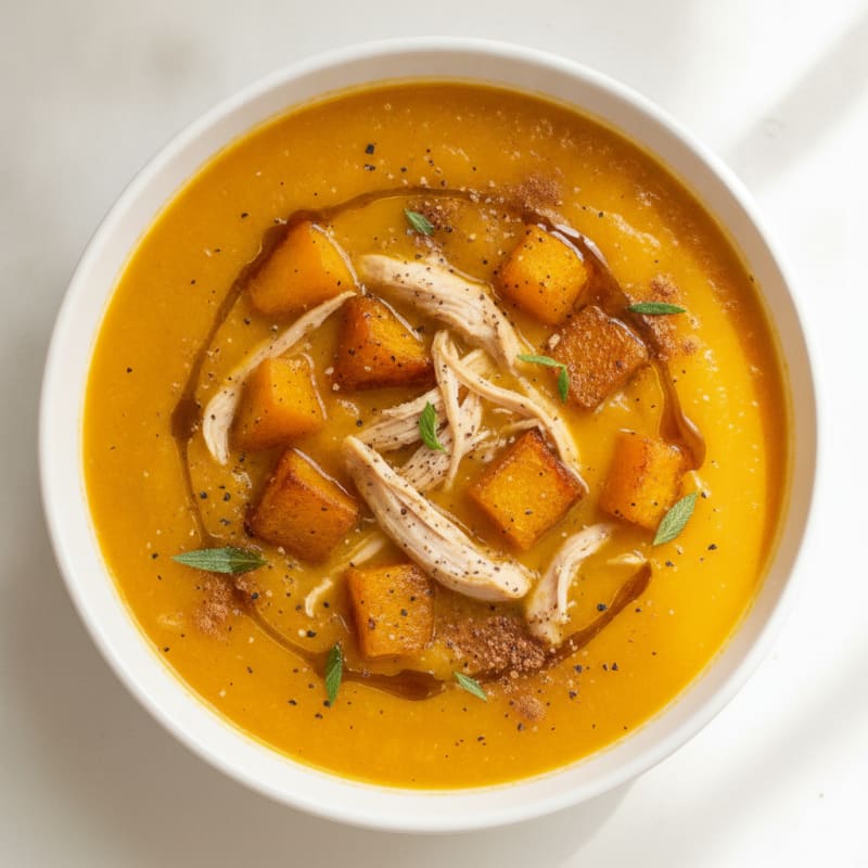 Roasted Butternut Squash and Apple Soup