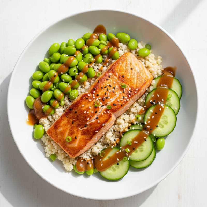 Crispy Pan-Seared Salmon Sushi Bowl