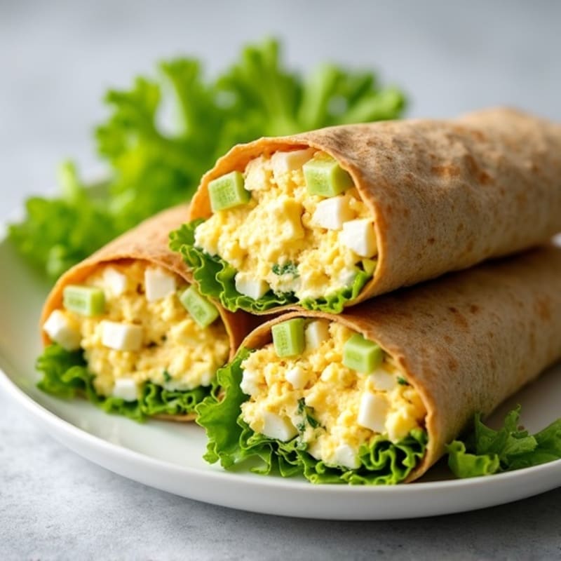 Healthy Creamy Egg Salad Wraps