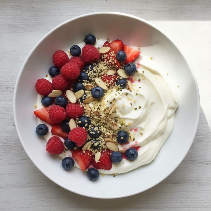 Creamy Greek Yogurt Protein Bowl with Mixed Berries