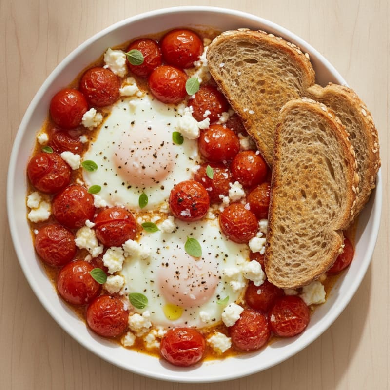 Baked Eggs with Roasted Tomatoes