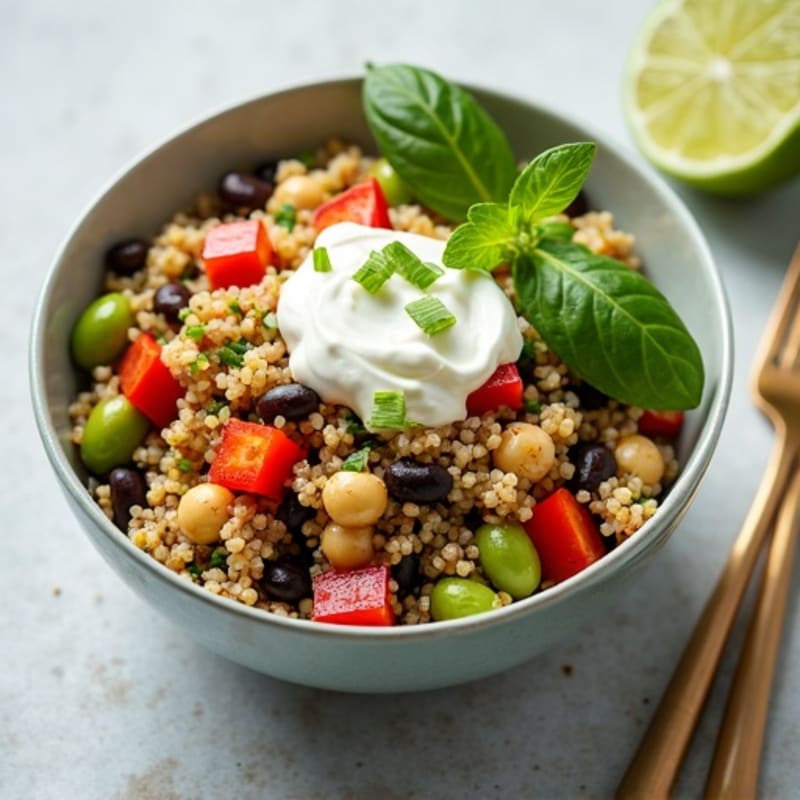 Fresh Quinoa and Black Bean Salad with Zesty Lime Vinaigrette