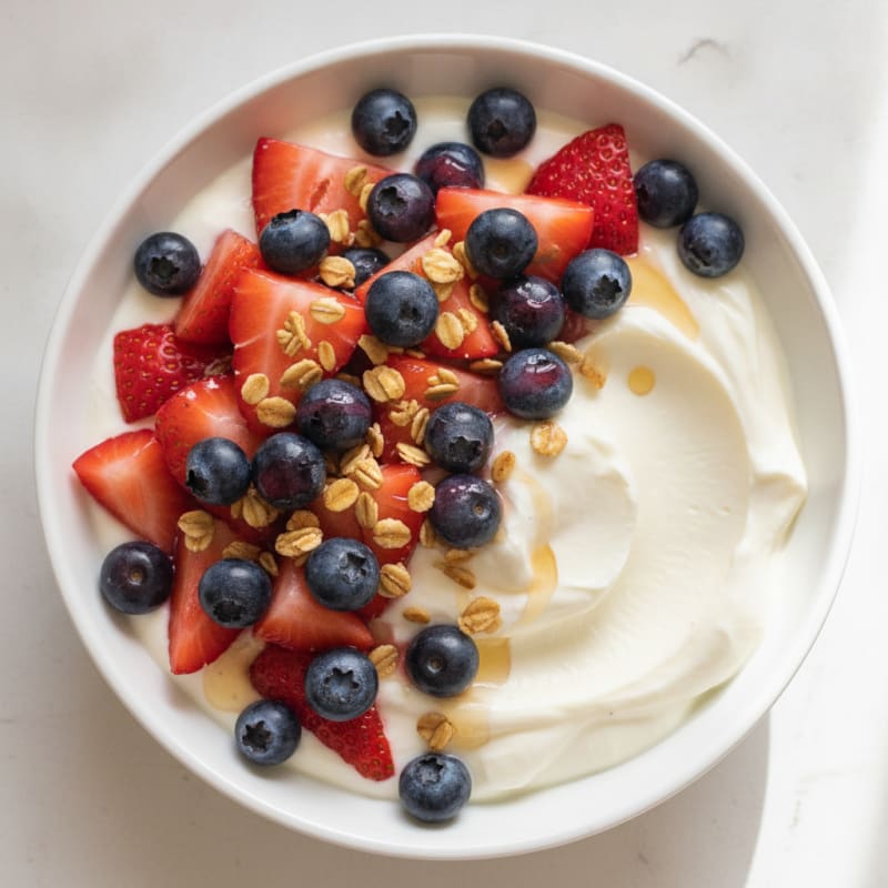 Silky Vanilla Protein Yogurt with Berries