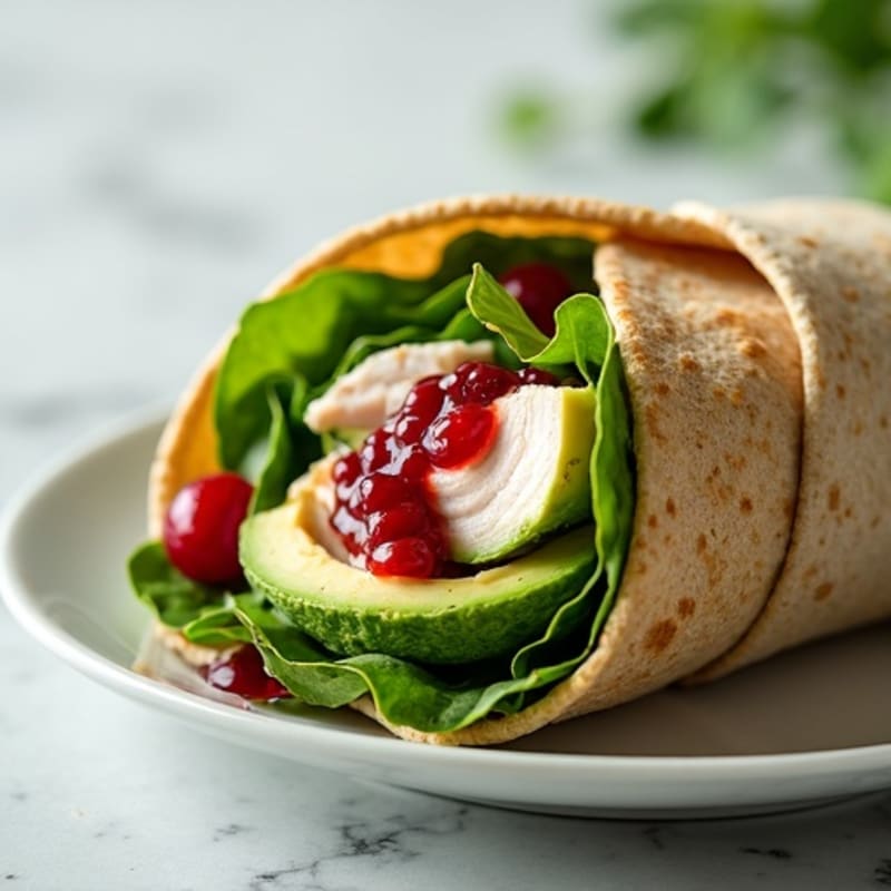 Fresh Turkey Cranberry Spinach Wrap