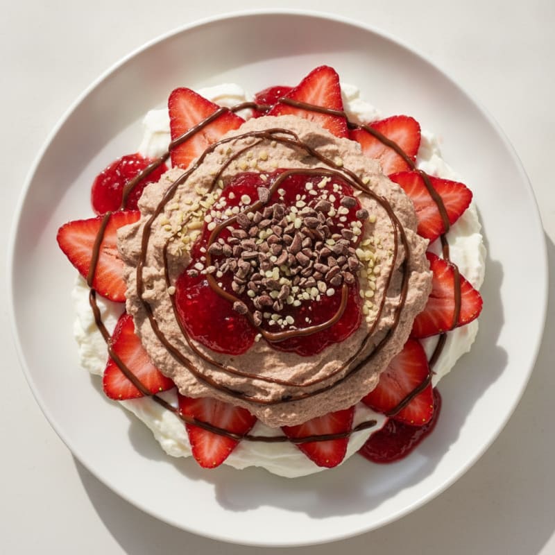Chocolate Strawberry Protein Parfait with Jam