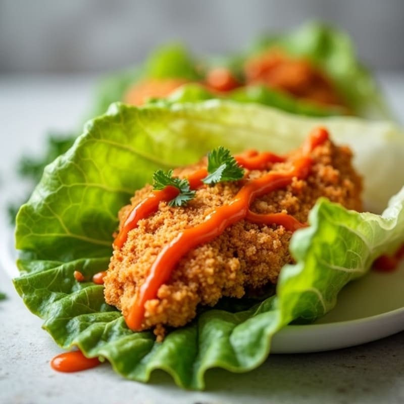 Crispy Buffalo Chicken Lettuce Wrap