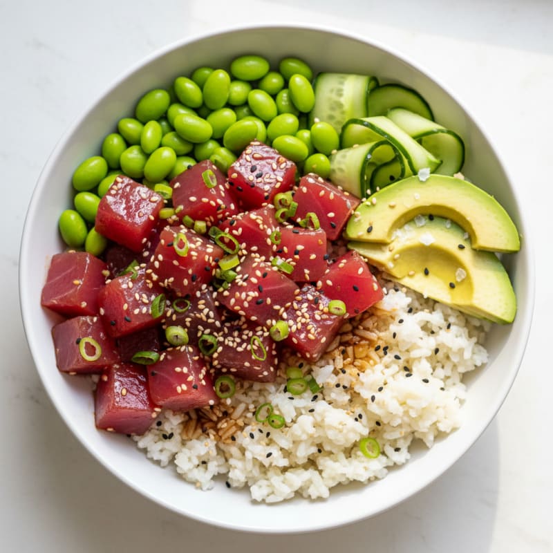 Ahi Tuna Hawaiian Poke Bowl