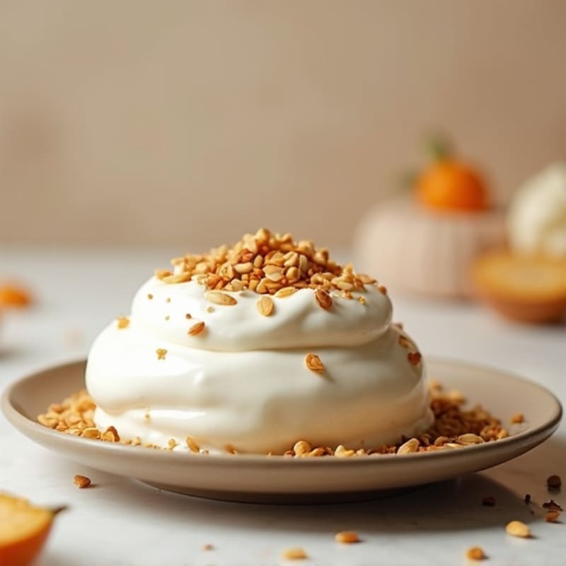 Creamy Vanilla Protein Yogurt with Toasted Pumpkin Seeds