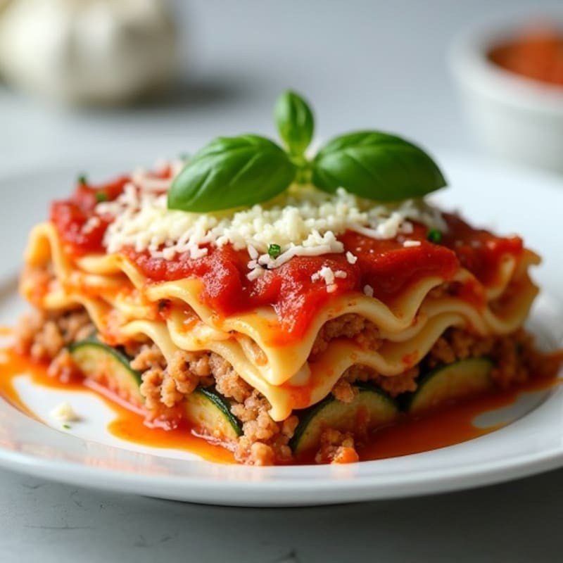 Lean Turkey Zucchini Lasagna