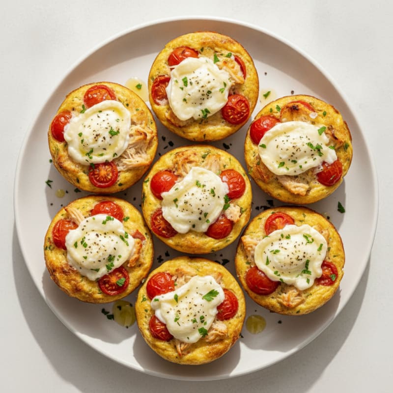 Chicken and Goat Cheese Egg Muffins