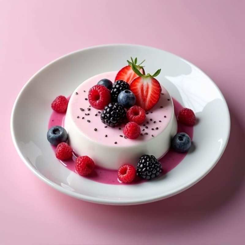 Greek Yogurt Protein Mousse with Mixed Berries