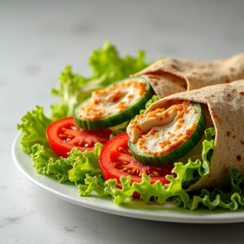 Grilled Chicken Wrap with Fresh Crunchy Veggies