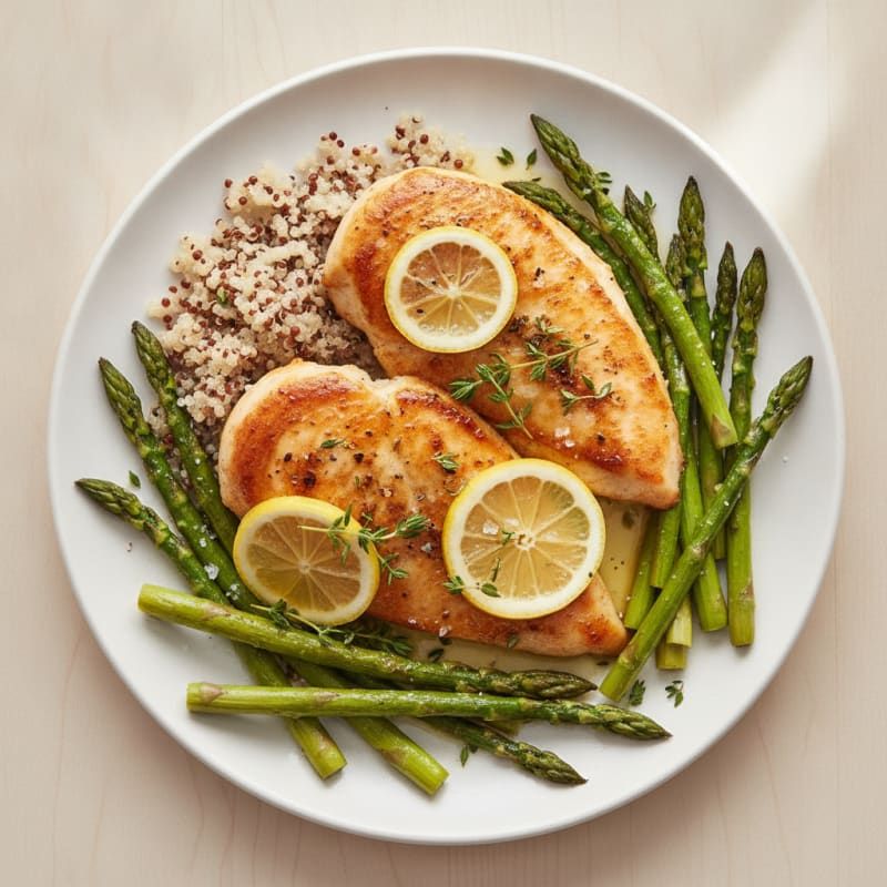 Lemon Herb Chicken with Roasted Asparagus