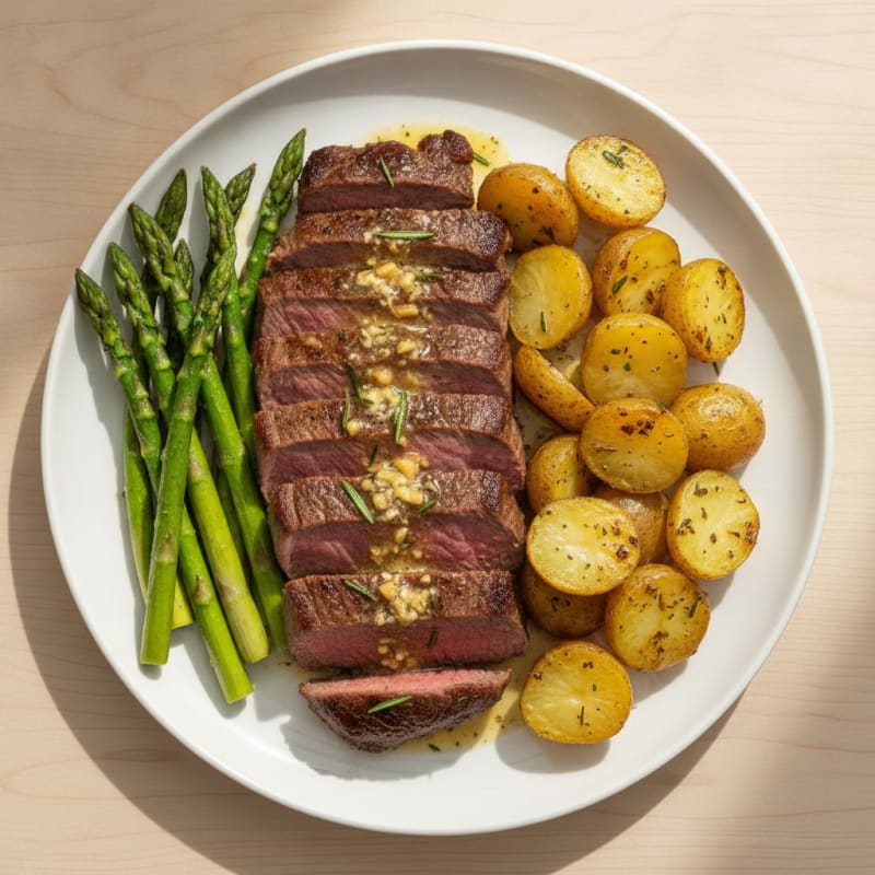 Pan-Seared Sirloin with Garlic Butter
