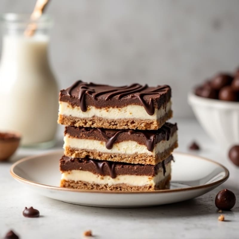 Protein-Rich Dark Chocolate Greek Yogurt Cheesecake Bars
