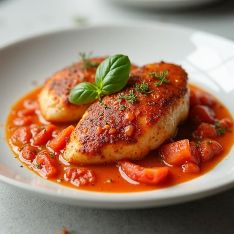 Lean Spiced Chicken with Creamy Tomato Sauce