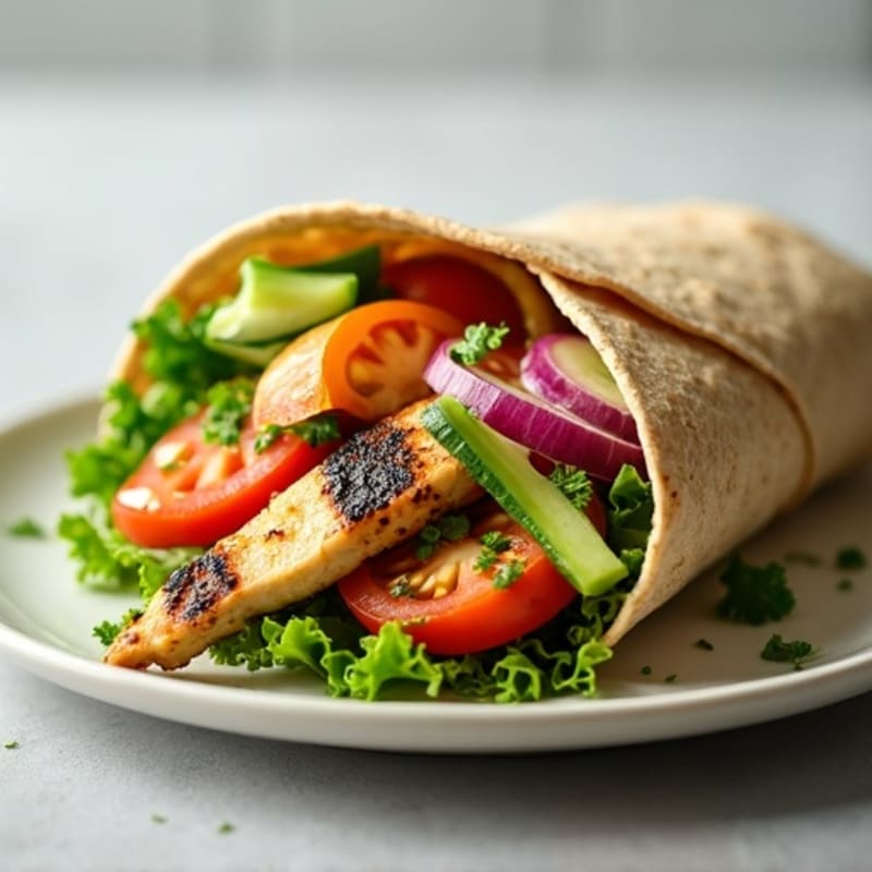 Herb-Grilled Chicken and Fresh Veggie Wrap