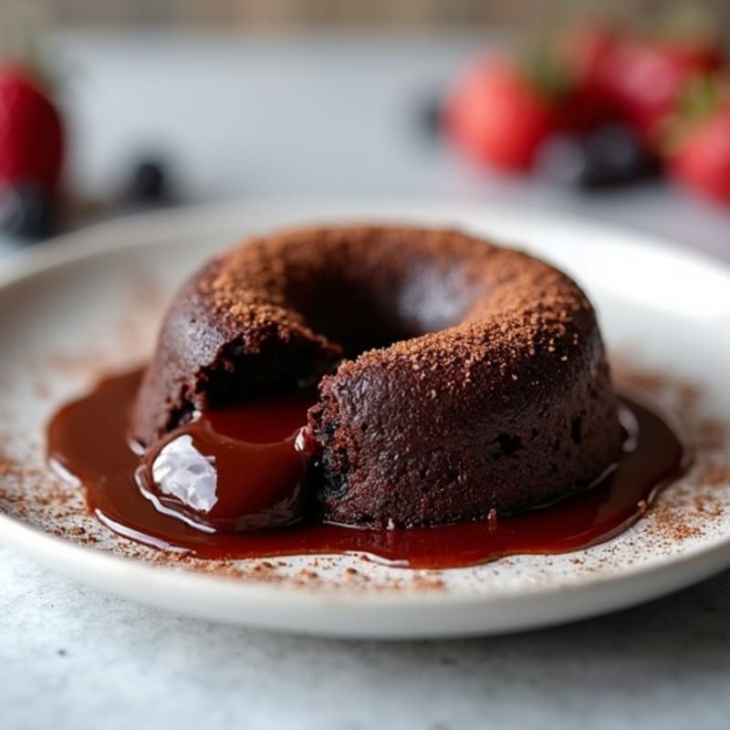 Protein-Rich Dark Chocolate Lava Cake