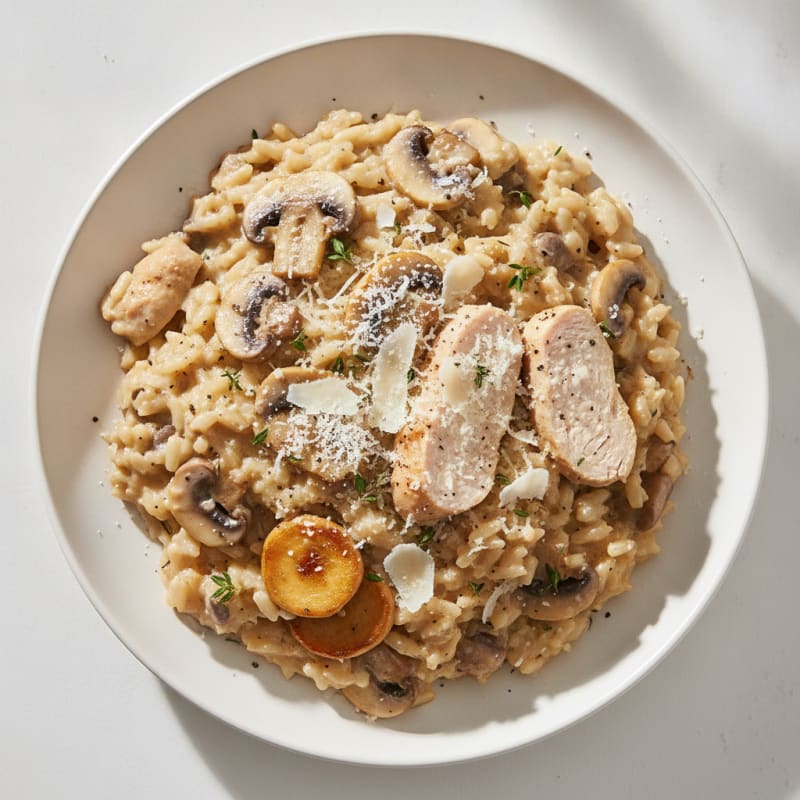 Creamy Mushroom Risotto with Parmesan