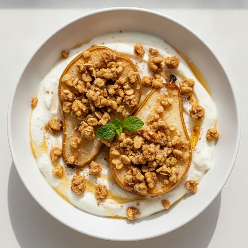 Baked Pears with Honey-Nut Crumble