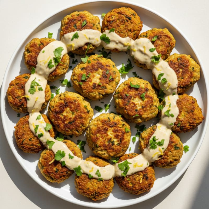 Crispy Herb Falafel with Zesty Tahini