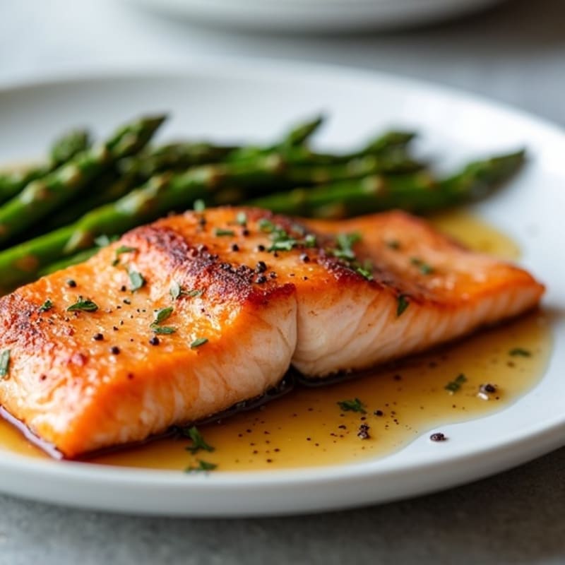 Maple-Glazed Salmon with Roasted Asparagus